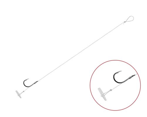 Kötött horog Delphin FLR Quickstop / 6db 12cm /0,22mm / BARB #6