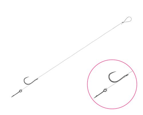 Kötött horog Delphin FLR Sting / 6db 8cm / 0,22mm / B-LESS #6 / Sting 7mm