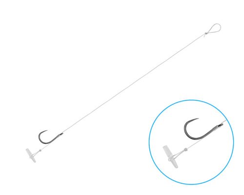 Kötött horog Delphin FLR Quickstop / 6db 8cm / 0,22mm / B-LESS #8