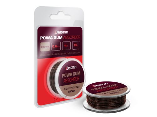 Delphin POWA GUM Absorber Barna 0.6mm/4kg/10m monofil előkezsinór