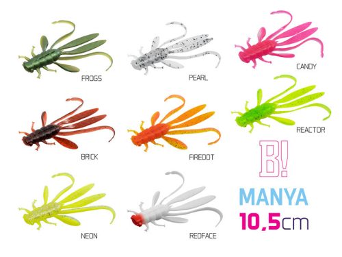 Top mix Delphin MANYA UVs nimfa / 5db 10.5cm / Pearl + Candy + Firedot + Reactor + Brick