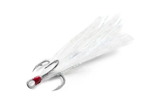 Delphin B!RD Hook TRIPLE / 3db fehér tollak #6