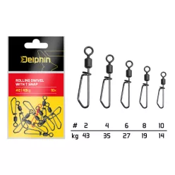 Rolling swivel with T snap / 10db - main