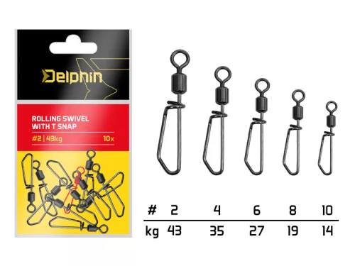 Rolling swivel with T snap / 10db - main