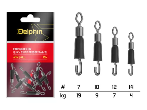 Delphin FDR Quicker Csavarodás mentes gyors forgókapocs / 10db - main