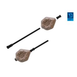   Kötött horog Delphin FLR D-rig / 6db 8cm / 0,22mm / B-LESS #8 / Sting 7mm