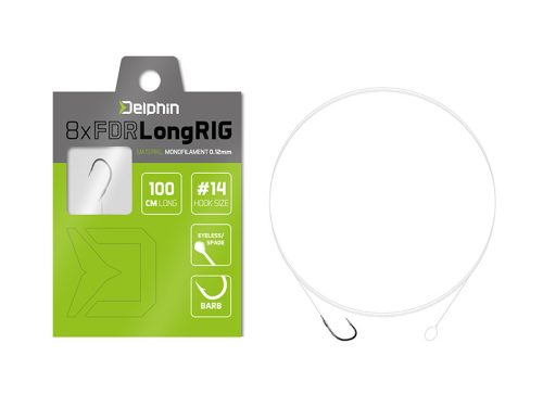 Kötött horog Delphin FDR LongRIG / 8db - main