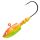 DAM DEEP 1/4 OZ JIG HEAD FLUO OR/Y