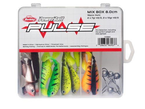 Pulse Shad Box 8cm incl Jigheads 16/4ps