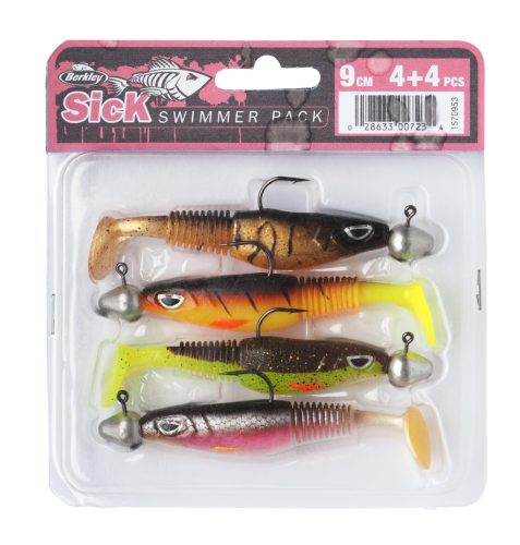 Sick Swimmer 9cm 4pc pre-rigged bismuth