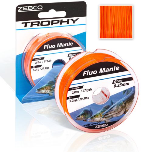 Ø 0,30mm Trophy Fluo Manie H: 250m 273yds 6,9kg / 15,2lbs fluo piros