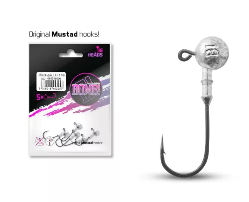 Jig fej Delphin BOMB! / 5db 60g-8/0