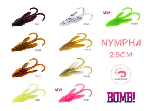 BOMB! Gumihal Nympha / 10db 2,5cm/PEARL
