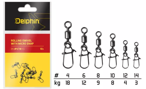 Rolling swivel with micro snap / 10db - main