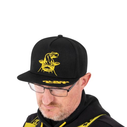 Black Flat Peak Cap