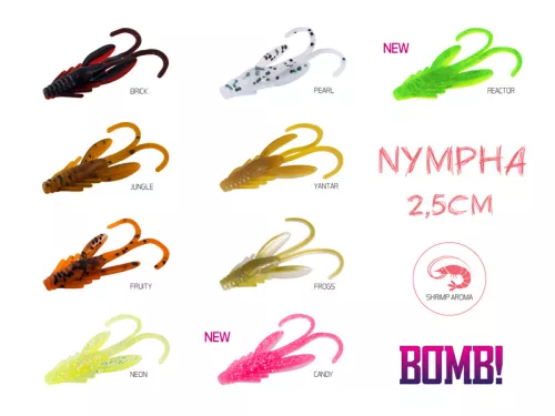 BOMB! Gumihal Nympha / 10db 2,5cm/FRUITY