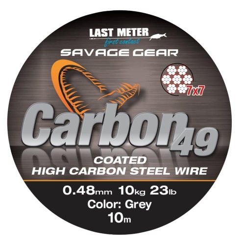 CARBON49 STEELWIRE 10M0.48MM11KG24LBS CG