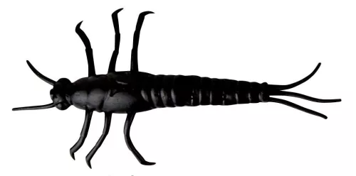 LB 3D PVC MAYFLY NYMPH 5CM 1G BLACK 8PCS