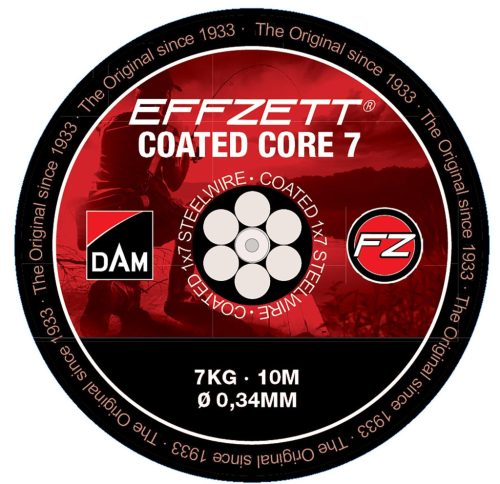 COATED CORE7 STEELTRACE 10M 7KG BLACK