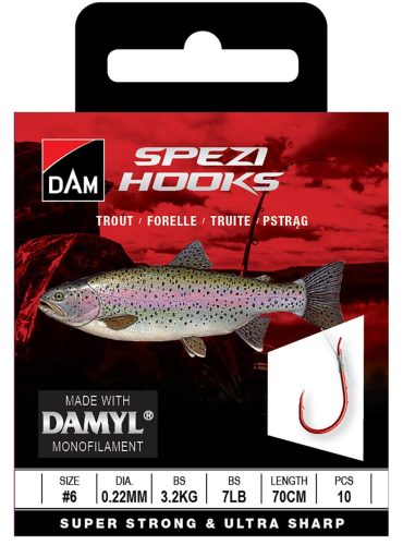 SPEZI TROUT RED 12 0.16MM 1.8KG 70CM 10P