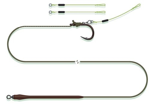 QUICK CHANGE PELLET RIG 55CM 0.75MM/1.20